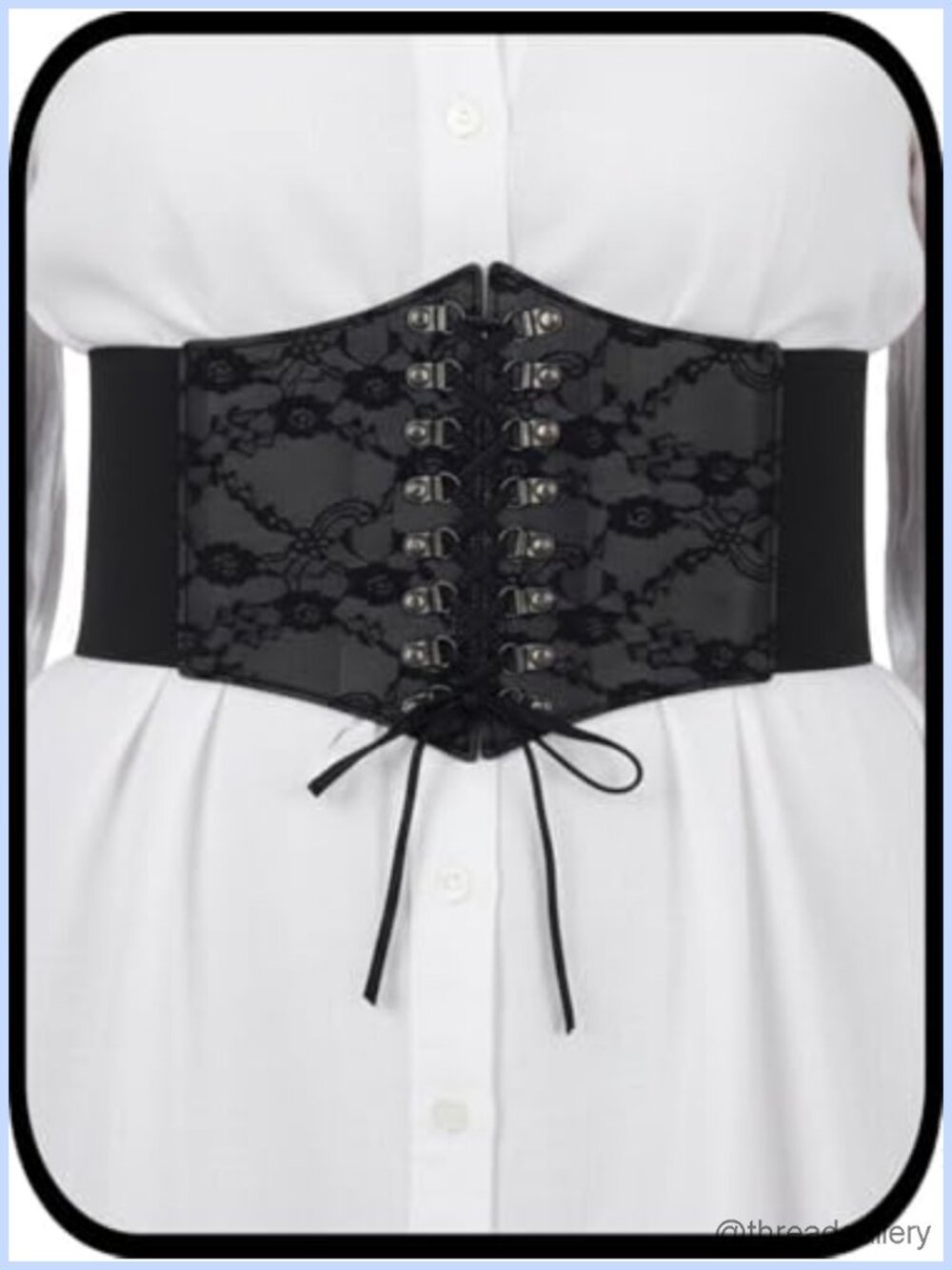 Women's Lace Corset Belt Stretch Wide Elastic Waist Shaper